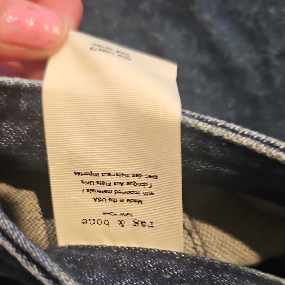 rag & bone Blue Denim Zip-Front Mini Skirt - Picture 5 of 8